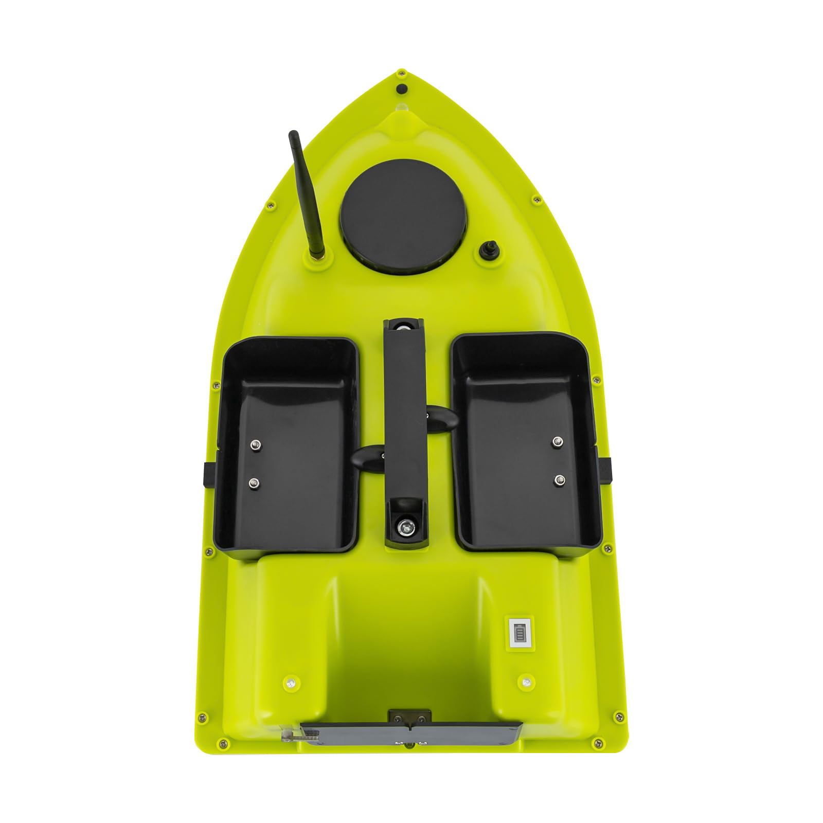 Barco de alimentación con GPS RC barco, mini cebo con luz nocturna LED, control remoto de 600 m, 99 puntos de posición, capacidad de carga de 1,5 kg, motores dobles, incluye bolsa de transporte y 2