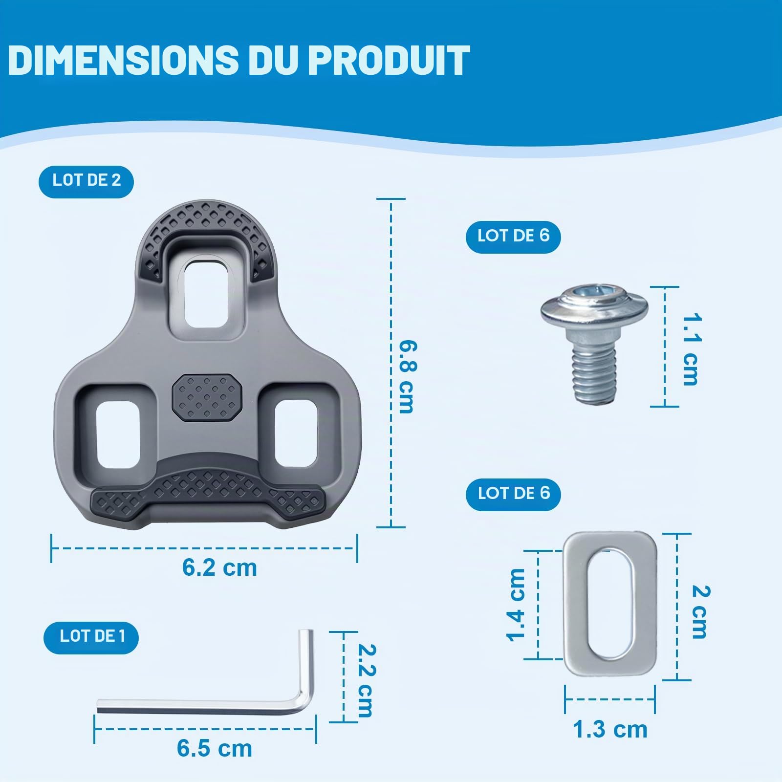 Accessoires Vélo Look Keo Crampons Look Keo Compatibles - Plaques Pédales Vélo Route Float 4,5° - Accessoires Cyclisme (Gris) Plaques Pédales TPU Nylon Résistantes Accessoires Vélo Look Keo Crampons Look Keo Compatibles - Plaques Pédales Vélo Route Float 4,5° - Accessoires Cyclisme (Gris) Plaques Pédales TPU Nylon Résistantes