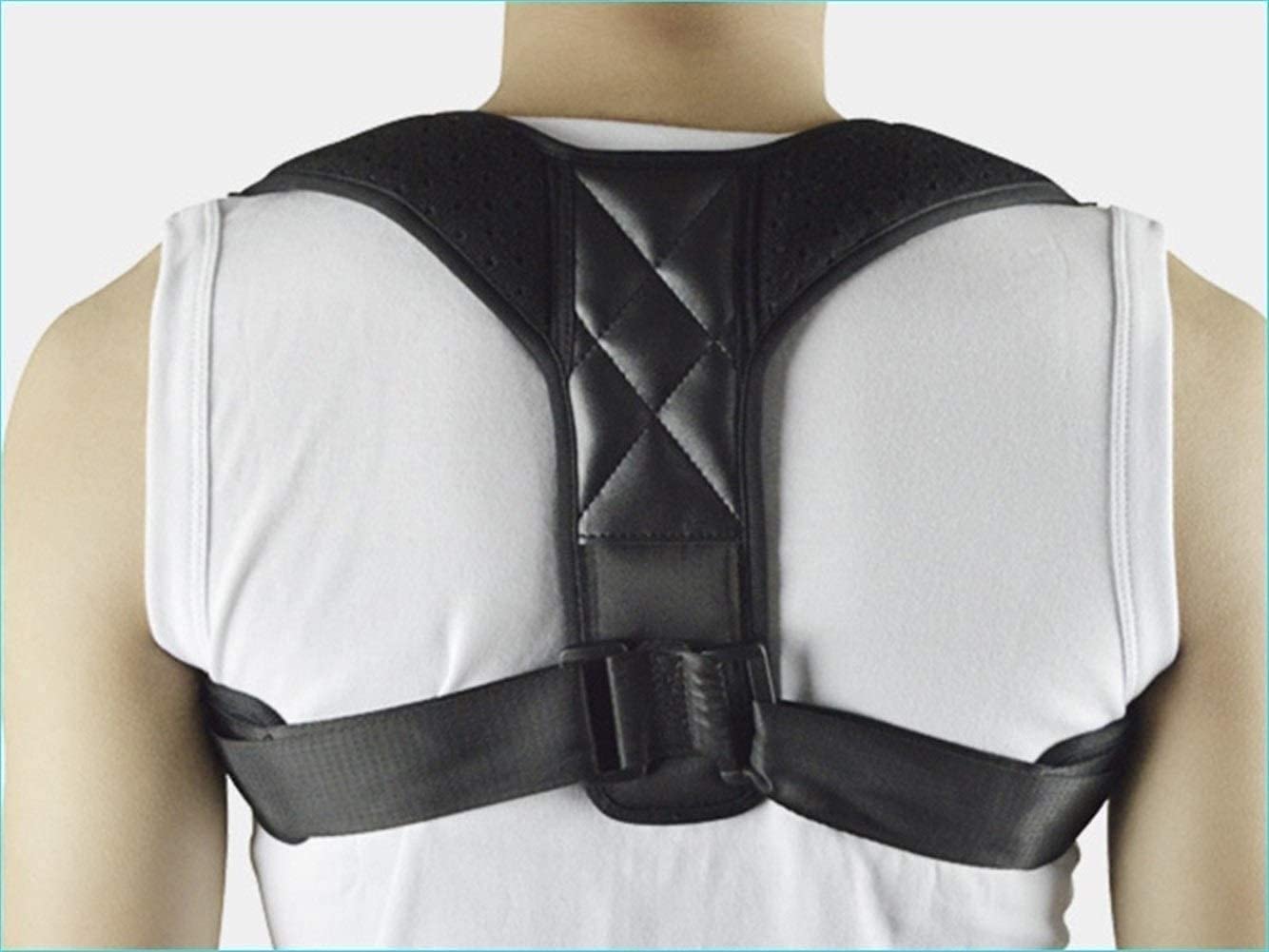 Corrector de Postura de Espalda Ajustable Espina de clavícula de la Clavija Espalda de Espalda Corrección de Postura del cinturón Lumbar Lumbar Evita Herramientas de encorvación ui