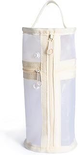 ペンケース メッシュ 縦型 円筒形 筆箱 文房具 収納 筆入れ おしゃれ 人気 便利 持ち手付き 学生 女の子 男の子 シンプル 多機能 化粧ポーチ オフィス