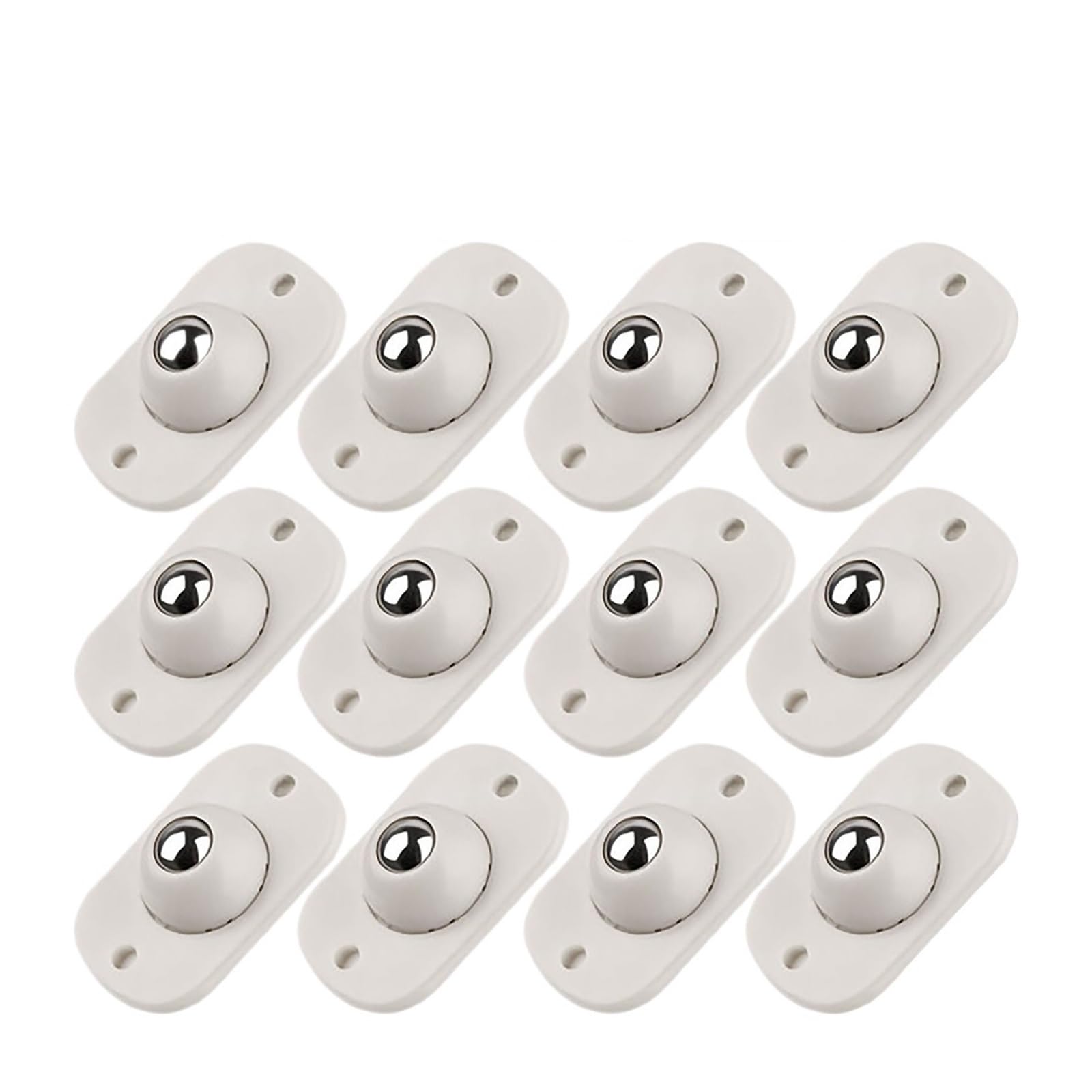 Zestaw 4 samoprzylepnych kółek obrotowych 45x28x14mm | Koła ze stali nierdzewnej ABS obracane o 360 stopni 12szt(4pcs White02)