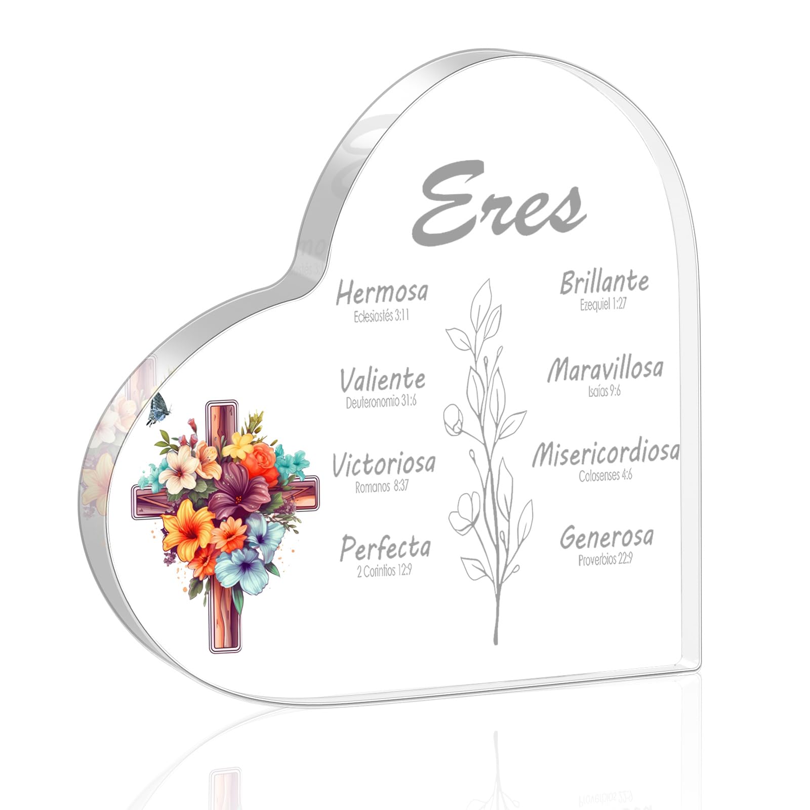 Christian Scripture For Women Inspirational With Bible Verse And Prayers Religious Acrylic Heart Keepsake For Best Friends Christian Women