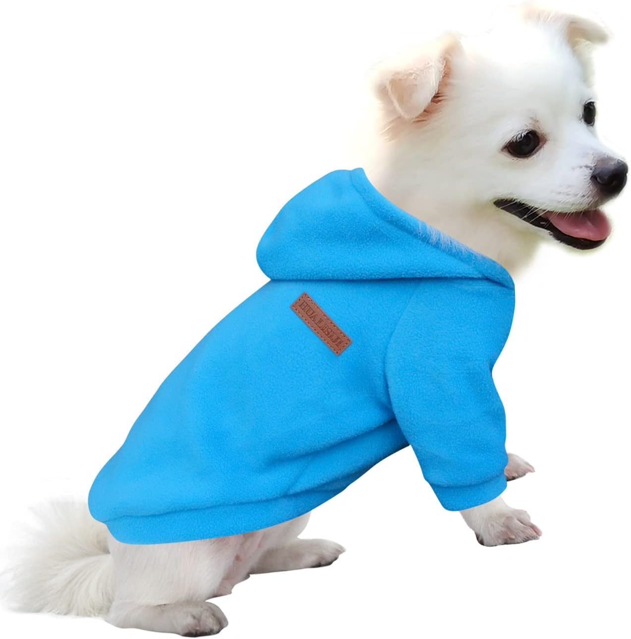 HuaLiSiJi Dog Hoodie Dog Sweatshirt Elasticity Fabric is Quite Comfortable, Soft and Warm for the Animal and Easy to Wear (Blue, XS)