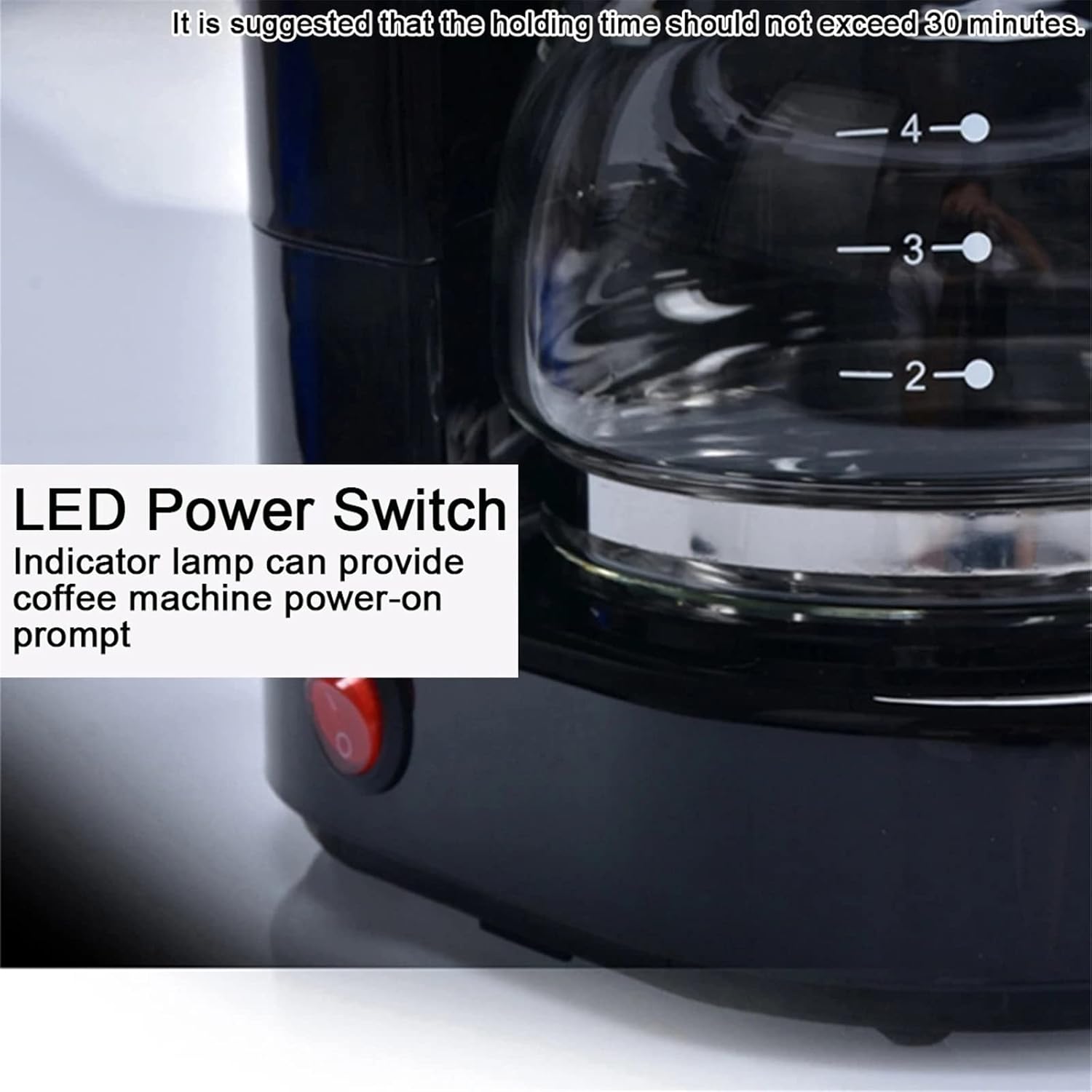 コーヒーメーカー 電動ドリップコーヒーメーカー600W電力0.65L自動温度制御過熱保護コーヒーマシン (色 : Black, Si