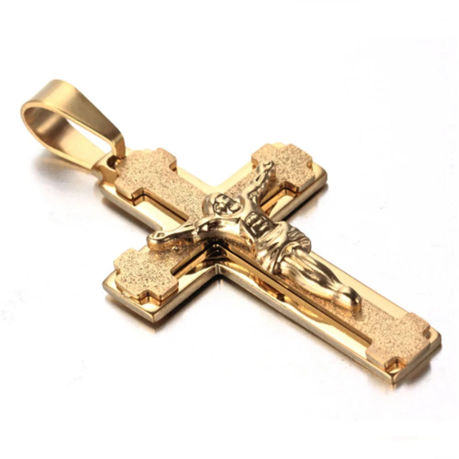 SiVaji Necklace Halskette Ketten Schmuck Herren Frauen Anhänger Necklacereligiös Jesus Kreuz Anhänger Männer Halsketten Männlich