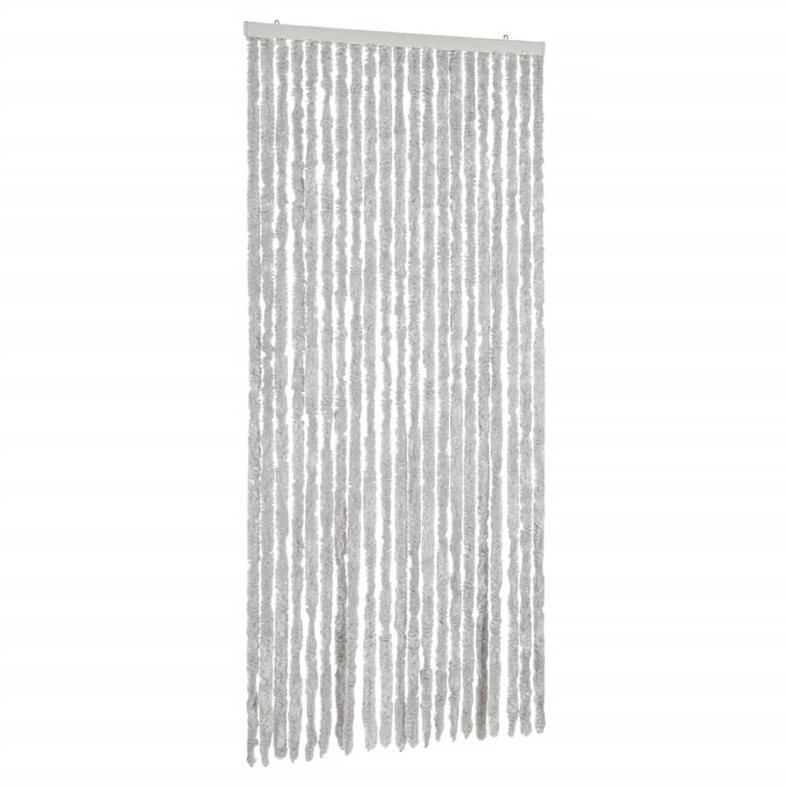Tenda Antimosche Grigia 90x200 cm in Ciniglia,Tenda Antimosche per Finestre e Porte Leggera Resistente all'Acqua Silenziosa Zanzariera Antiisetti-377348