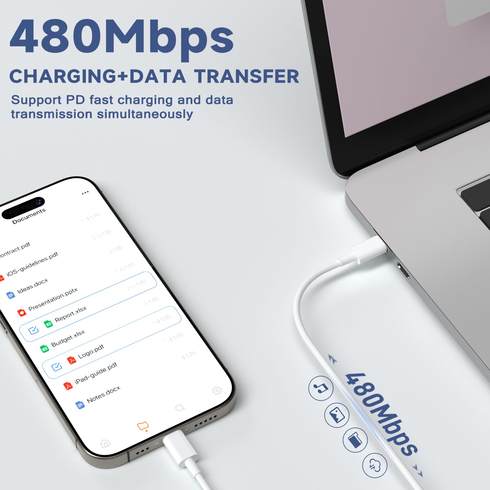 Caricatore per iPhone 20W USB C Caricabatterie per iPhone 16/16 Pro/16 Pro Max/16 Plus/15/15 Pro/15 Pro Max/15 Plus, 2 Pack Presa USB C Caricabatterie con 2M Cavo USB C per Galaxy, per i-Pad Pro