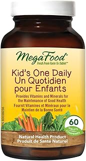 MegaFood Kid's Children Daily Vitamins Multivitamins Mineral Supplements for Kids | One a Day Whole Food Multivitamins | Vitamins A C D3 E K Selenium Zinc Potasium Magnesium Biotin Supplements for Kids | 60 Tablets
