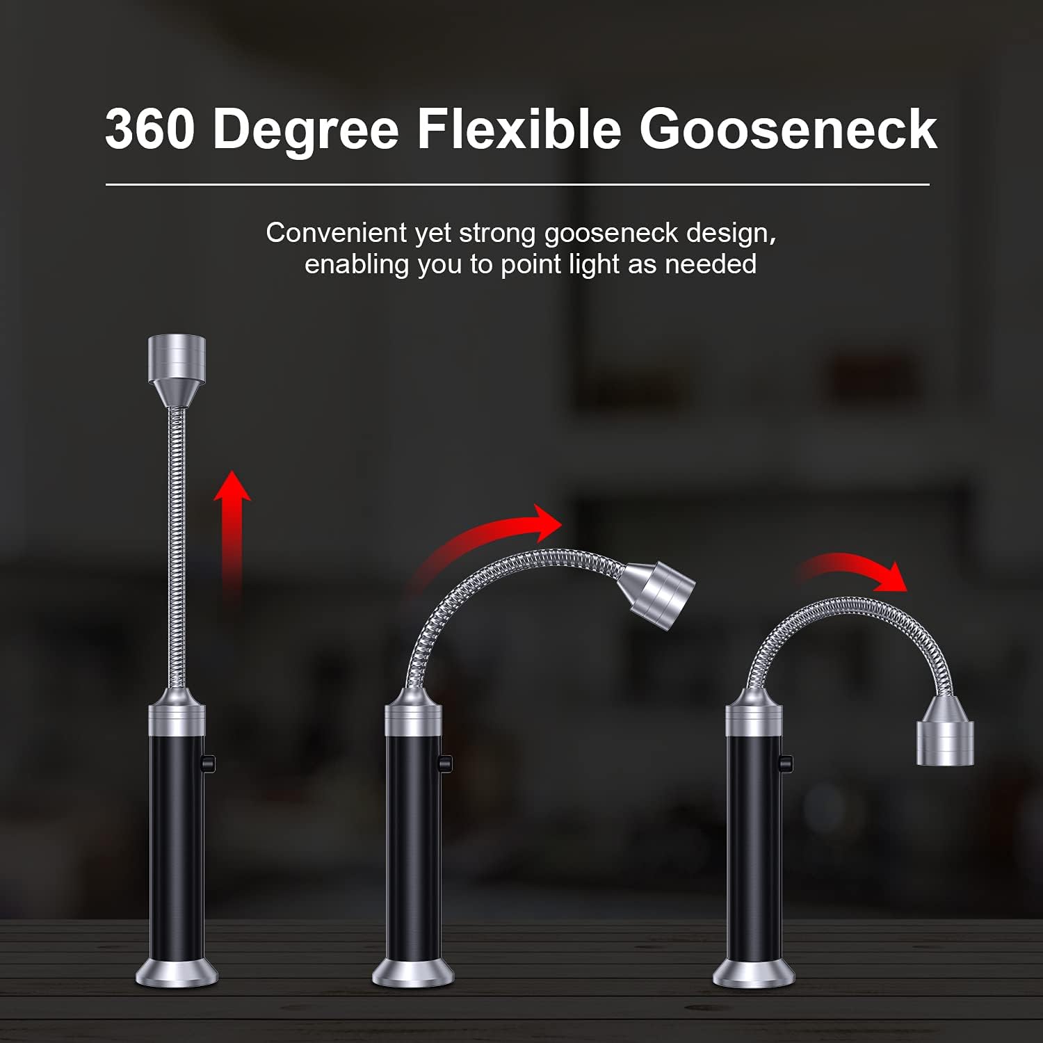 DUCHY Barbecue Grill Light, Magnetic Base Super-Bright LED Lights for BBQ-360 Degree Flexible Gooseneck,Includes USB Charger and 6 AAA Batteries, Heat Resistance & Waterproofness : Patio, Lawn & Garden