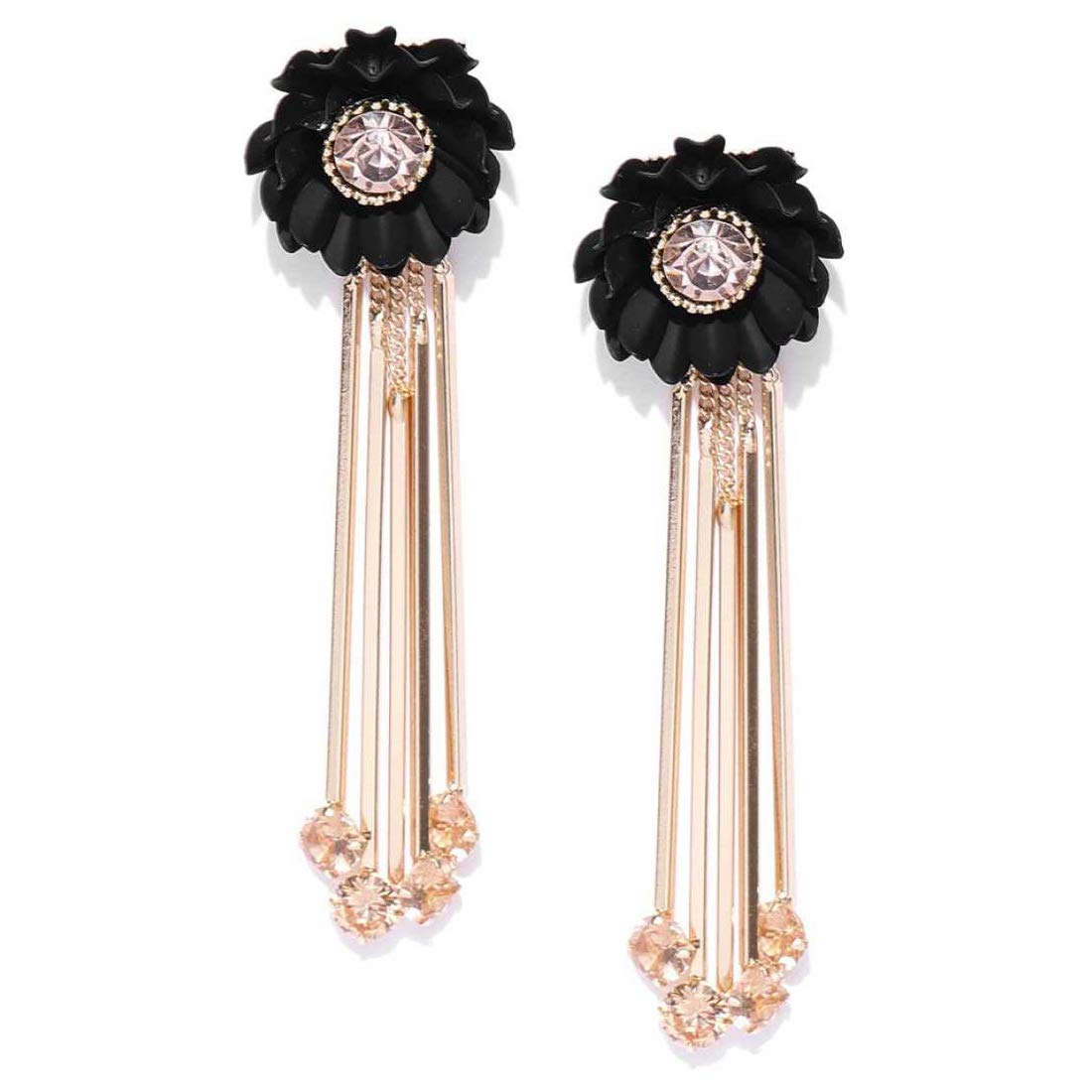 Yellow Chimes Crystal Dangler Earrings for Women | Floral Shaped Earrings for Girls | Gold Toned Fashion Women Earrings | Birthday Gift For Girls Anniversary Gift for Wife (B082PK4KHS) Amazon Price History, Amazon Price Tracker