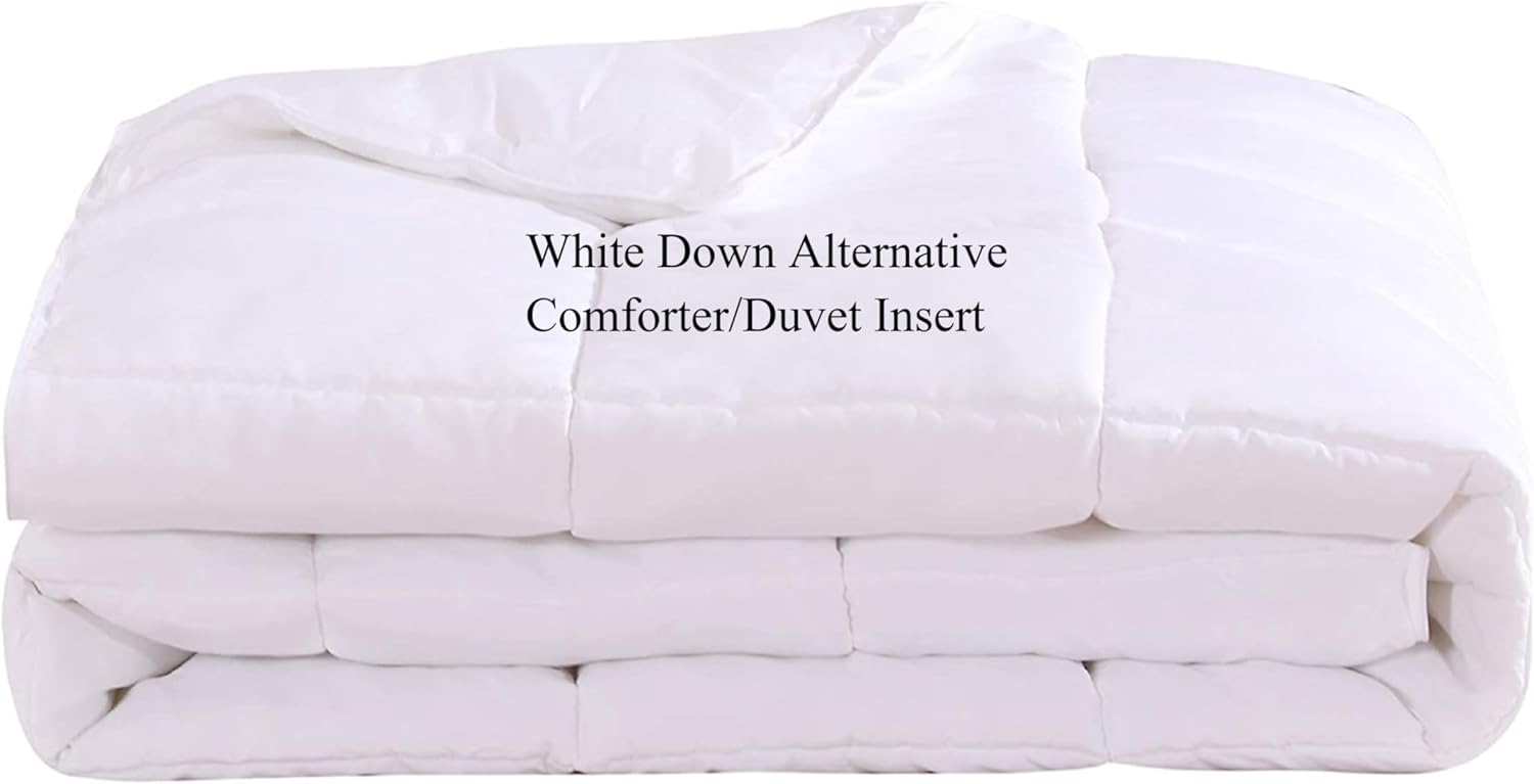 8pc (Full Size) Bed in a Bag Duvet Set Includes Cotton 3pc Bally Duvet Cover Set and 4pc Cotton Sheet Set with 1pc Down Alternative Comforter