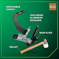 Vista 5 de Metabo HPT Engrapadora para pisos, Clavadoras neumáticas de preferencia profesional en herramientas para pisos, Grapadora neumática con mango