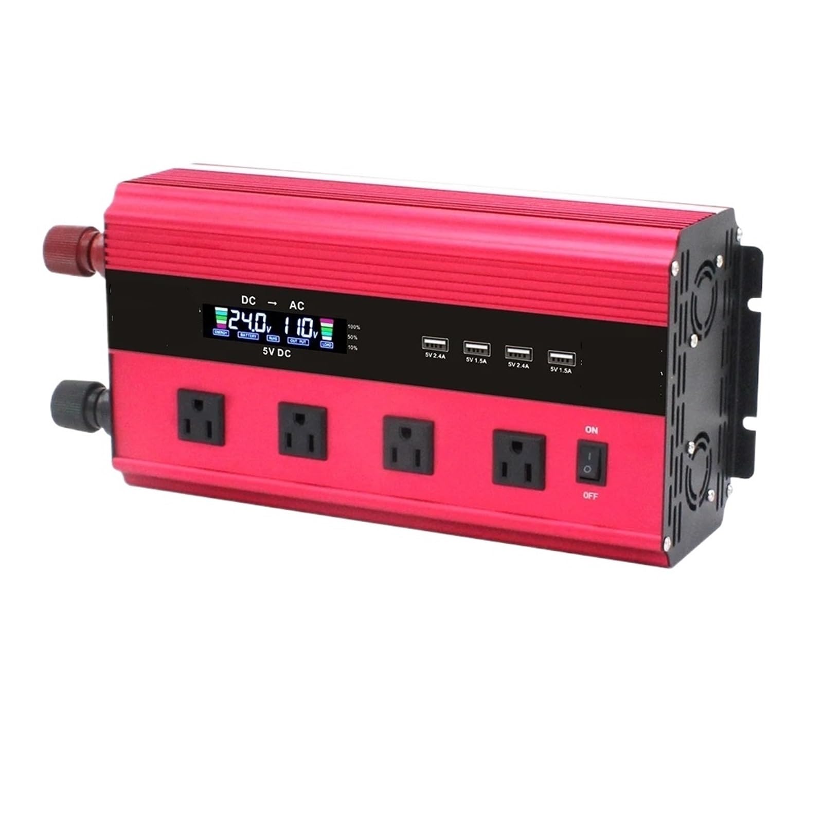 Convertisseur de puissance 4000W 12V 110V avec écran LCD pour le camping