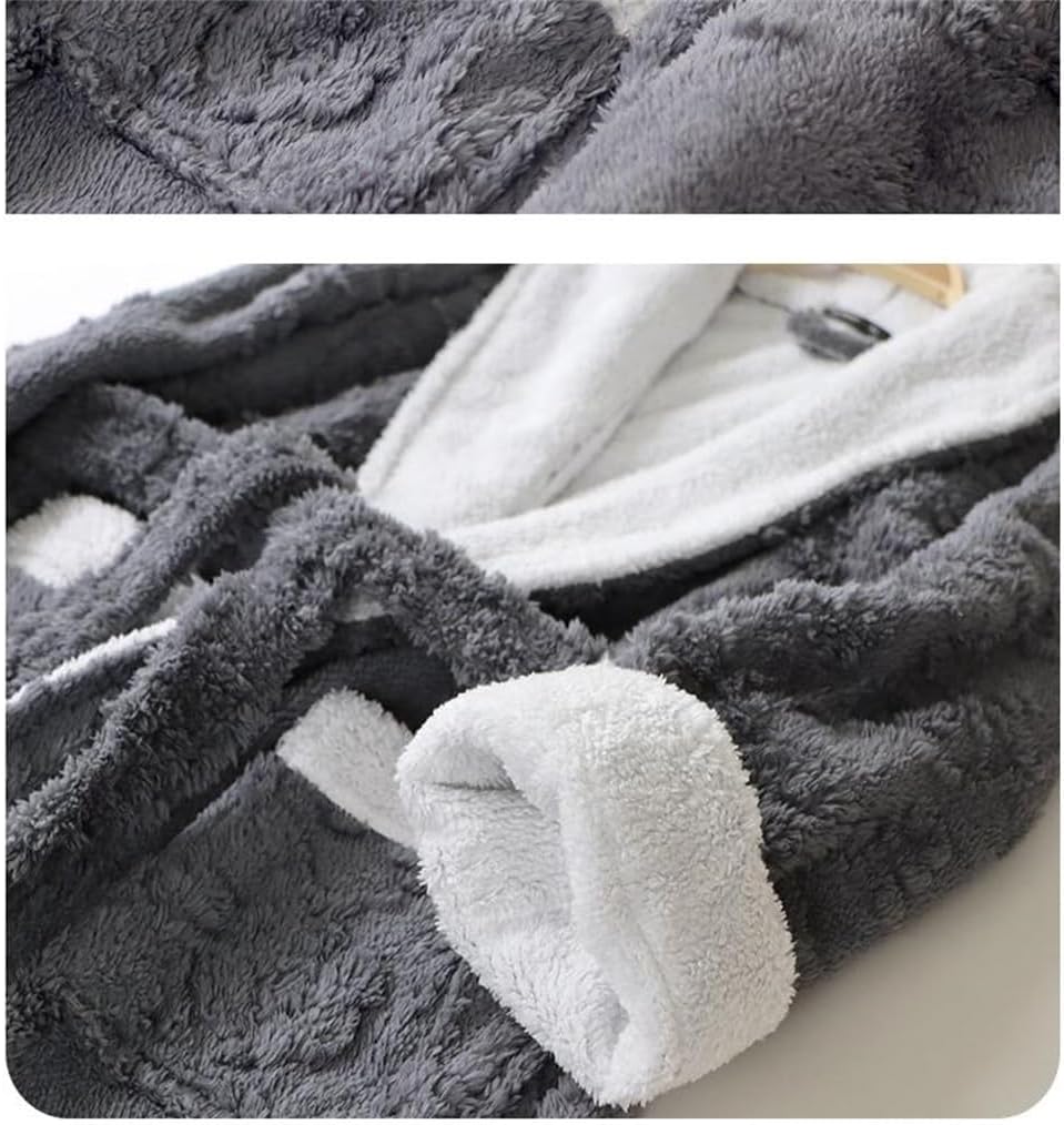 Cotton Velvet Nightgown Winter Long And Oversized Velvet Bathrobe Men's Layered Thickened