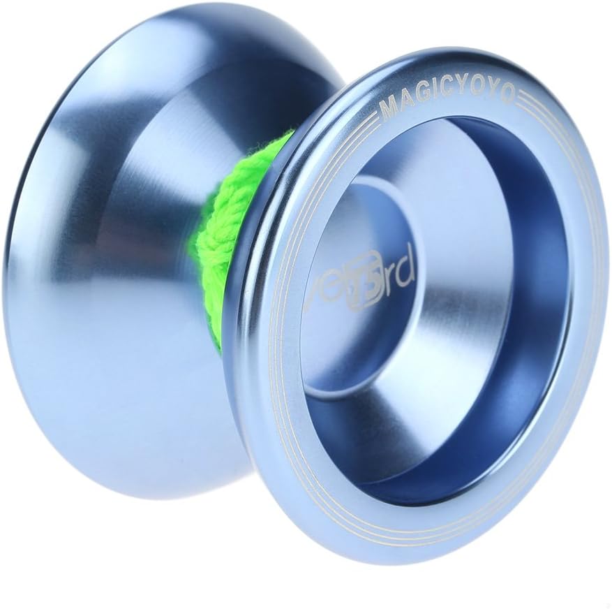 GoolRC Professional Magic Yoyo T5 Overlord Aluminum Alloy Metal Yoyo 8 Ball KK Bearing with String for Kids Lake Blue