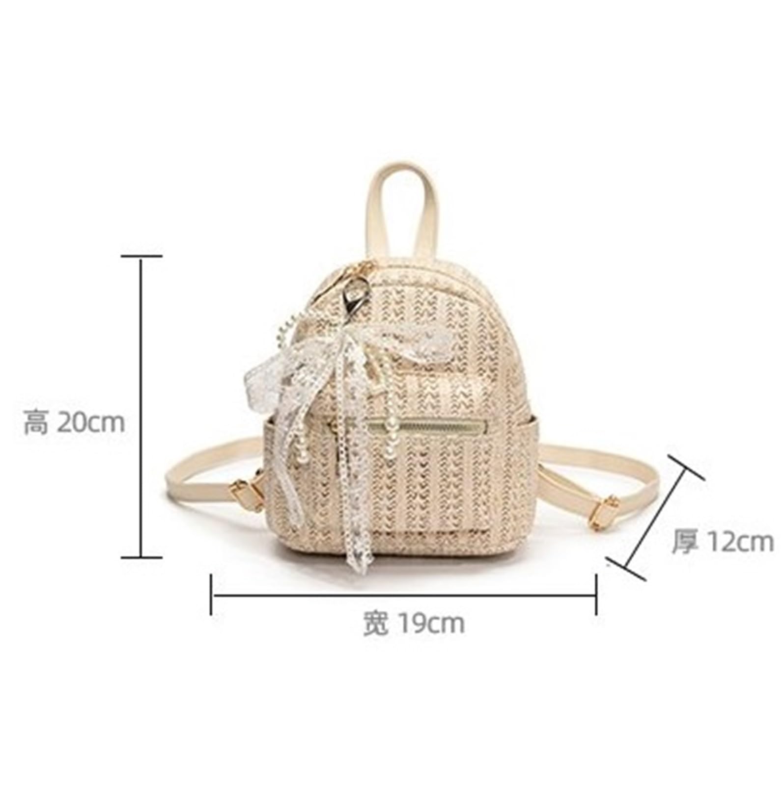 Zaino alla moda con mini zaino lavorato a maglia casual e fresco