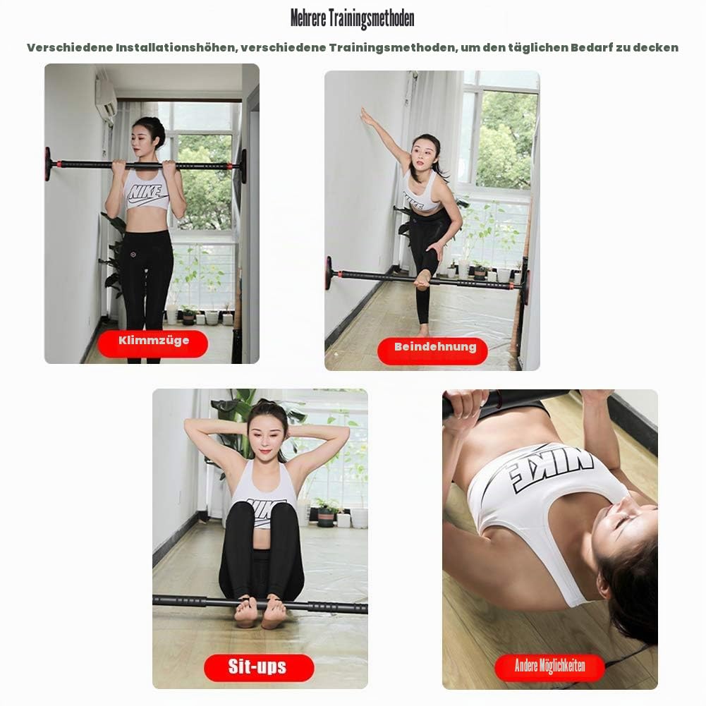 Ziehen Tür Up Bar Keine Schrauben, Justierbare Breite Klimmzugstange Mit Sicherheitsschloss Und Anti-Rutsch-Matte Für Home Gym Übung Fitness Krafttraining, Max Gewicht Bis Zu 350 Kg