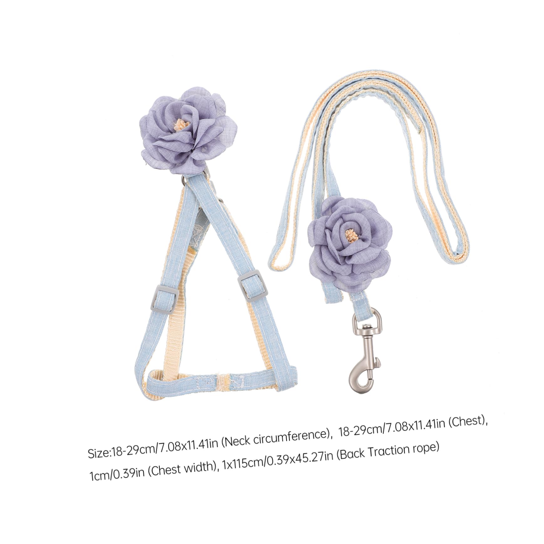 HOLIDYOYO Pet Leash Strap Outdoor for Tag Harness Kitten Cat Name Large Pet Pulling Rope Small Pet Traction Rope Pet Supplies Blue Cloth