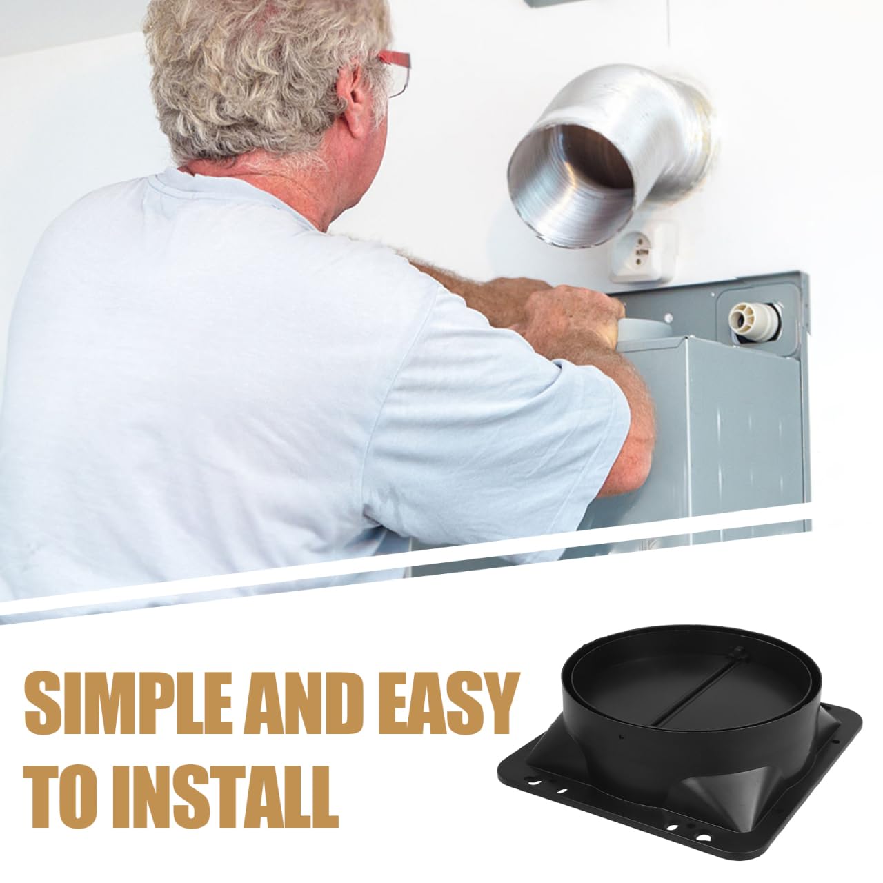 Hemobllo Válvula Antirretorno Para Campana Extractora De Cocina Con Adaptador Y Tira De Espuma Repuesto De Ventilación Para Extractor Previene Reflujo Y Olores Fácil Instalación 8.18X7.48X2.36In