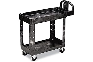Rubbermaid Commercial Products 500 2-Shelf Brunette Utility Cart
