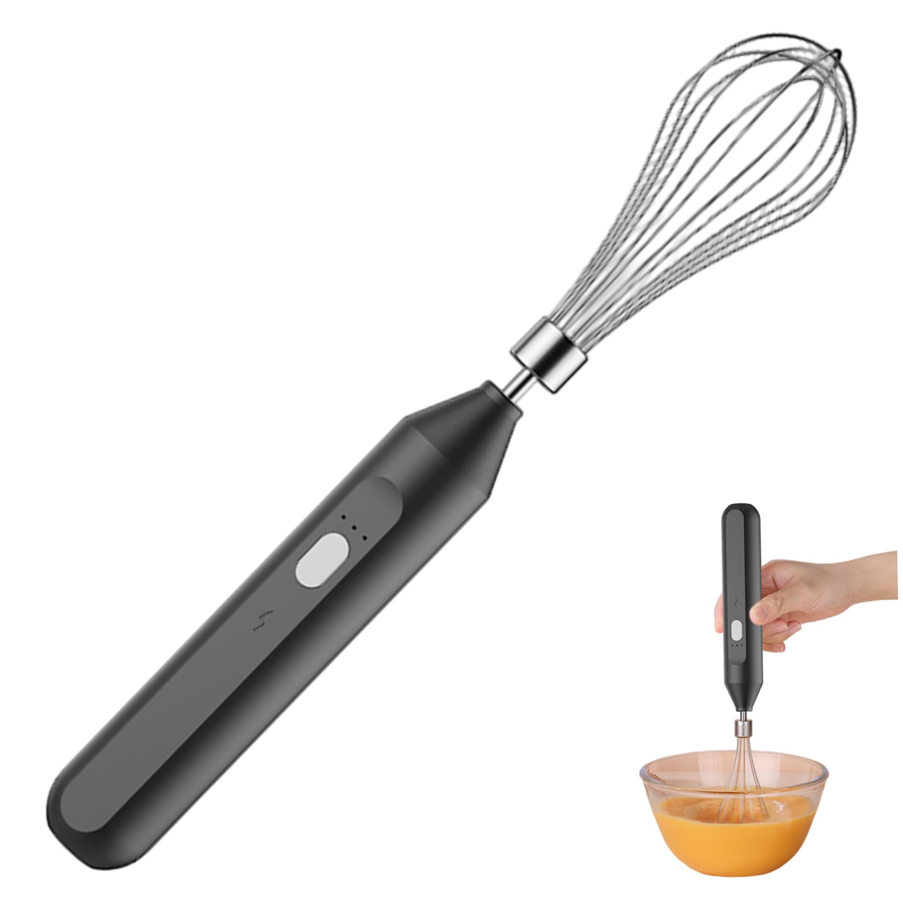 Batidor de huevos multifuncional recargable con 3 velocidades para cremas perfectas