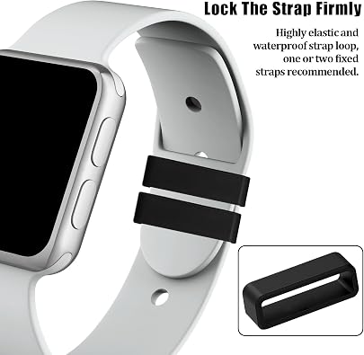 Watch Band Keepers,Silicone Watch Strap Holder Loops,Watch Strap Keeper for Smart Sport Watches Parts