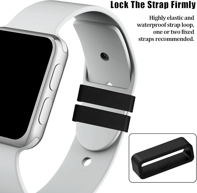 Watch Band Keepers,Silicone Watch Strap Holder Loops,Watch Strap Keeper for Smart Sport Watches Parts