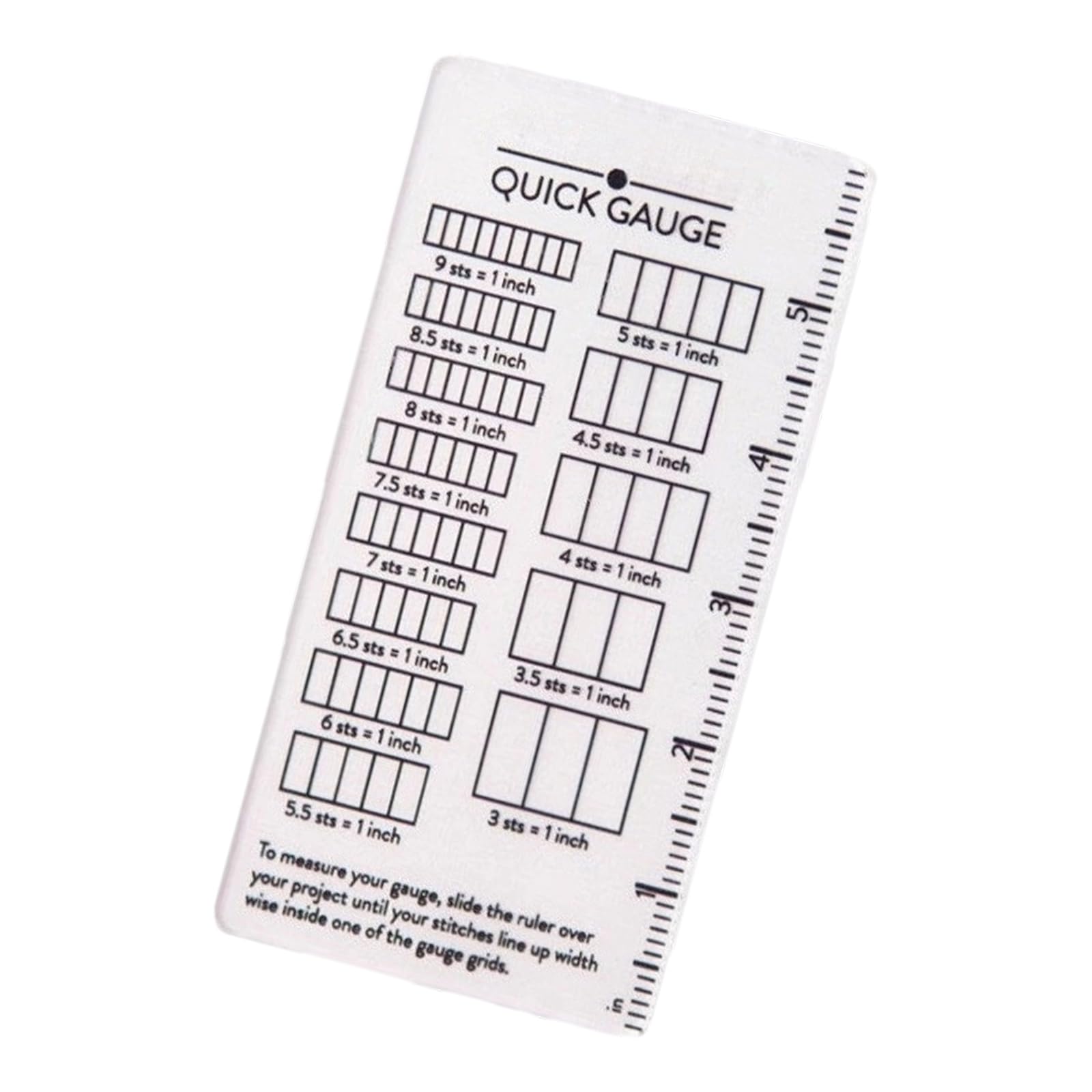 Nucelit Gauge Measuring Tool Portable for Efficient Counting in Craft Projects Professional Knitting Accessories