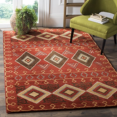 Tapete SAFAVIEH 4' x 6' Rojo / Multicolor miniatura 1