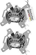 Sea 2400, 3-hole socket without lid and frame, satellite 950-2400 MHz stub cable socket, antenna socket, satellite socket, 3 outputs, DC pass