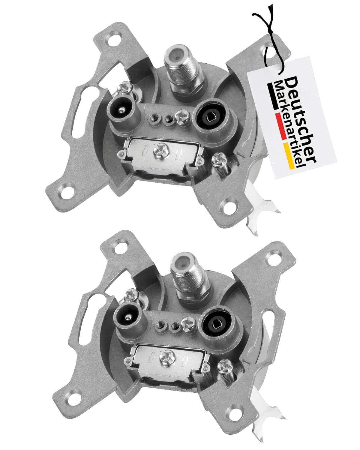DCT Delta 2X Sat Dose unterputz, 3 Ausgänge, unicable & Kabelfernsehen tauglich, Stichdose, Antennendose, DVB-C, DVB-S/S2, DVB-T/T2, DAB +, DC Pass, 5-2400 MHz