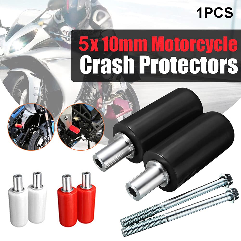 1 Pair Frame Sliders for Motorcycle Practical Anti Crash Protector Motorbike Frame Guards(Black,5 * 10cm) — view 4