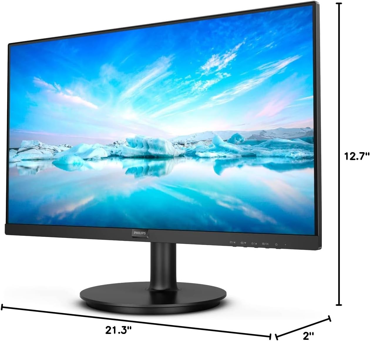 Philips 241V8L 24" Class Full HD 75Hz Monitor, VESA, 4 Year Advance Replacement Warranty