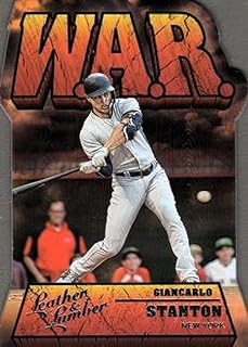 2019 Panini Leather and Lumber W.A.R. Baseball Hobby #7 Giancarlo Stanton New York Yankees Official MLB PA Baseball Card in Raw (NM or Better) Condition