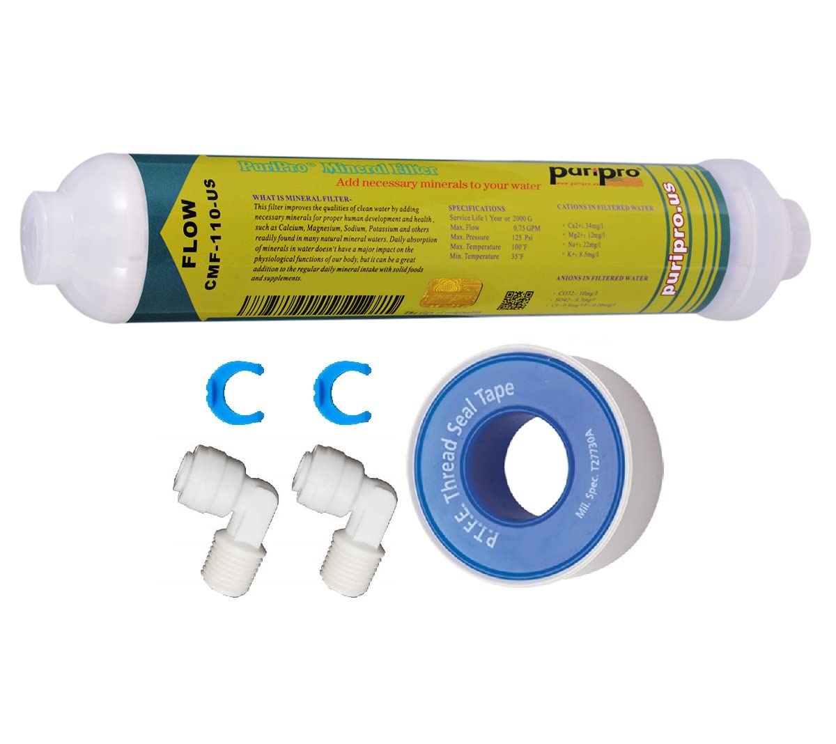 Puri Pro Upgrade RO Reverse Osmosis with Minerals Inline Filter/Re-Mineralization