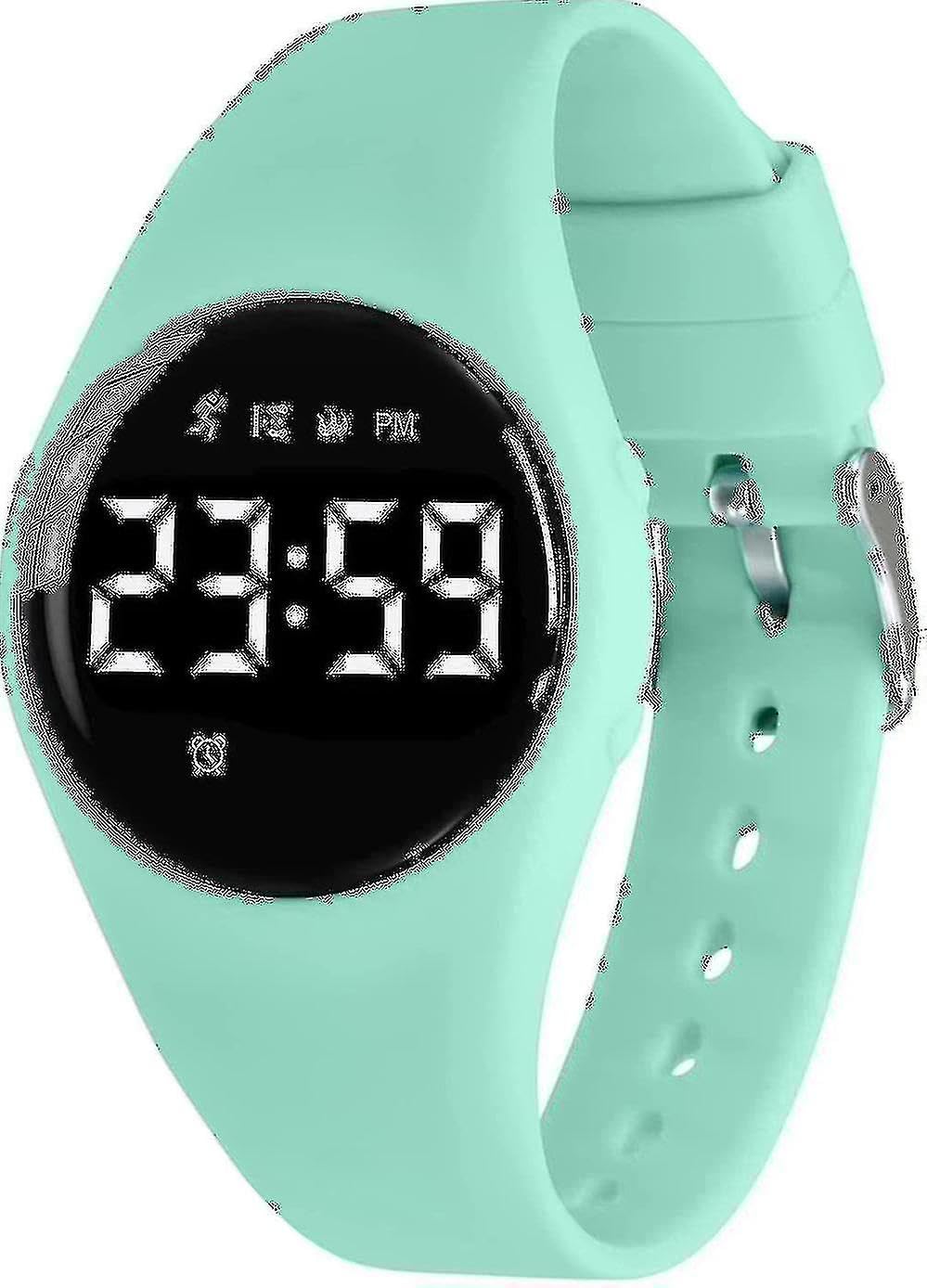 Kinder-Armbanduhr, Teenager-Armbanduhr, digitaler Sport-Fitness-Tracker, mit Alarm/Chronograph, wasserdicht, für Jungen und Mädchen, Geschenk für 5–16 Jahre alt (hellgrün)
