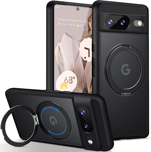 Funda para Google Pixel 8 compatible con Magsafe soporte invisible integrado TPU a prueba de golpes, resistente, delgada, mate, translúcida, funda