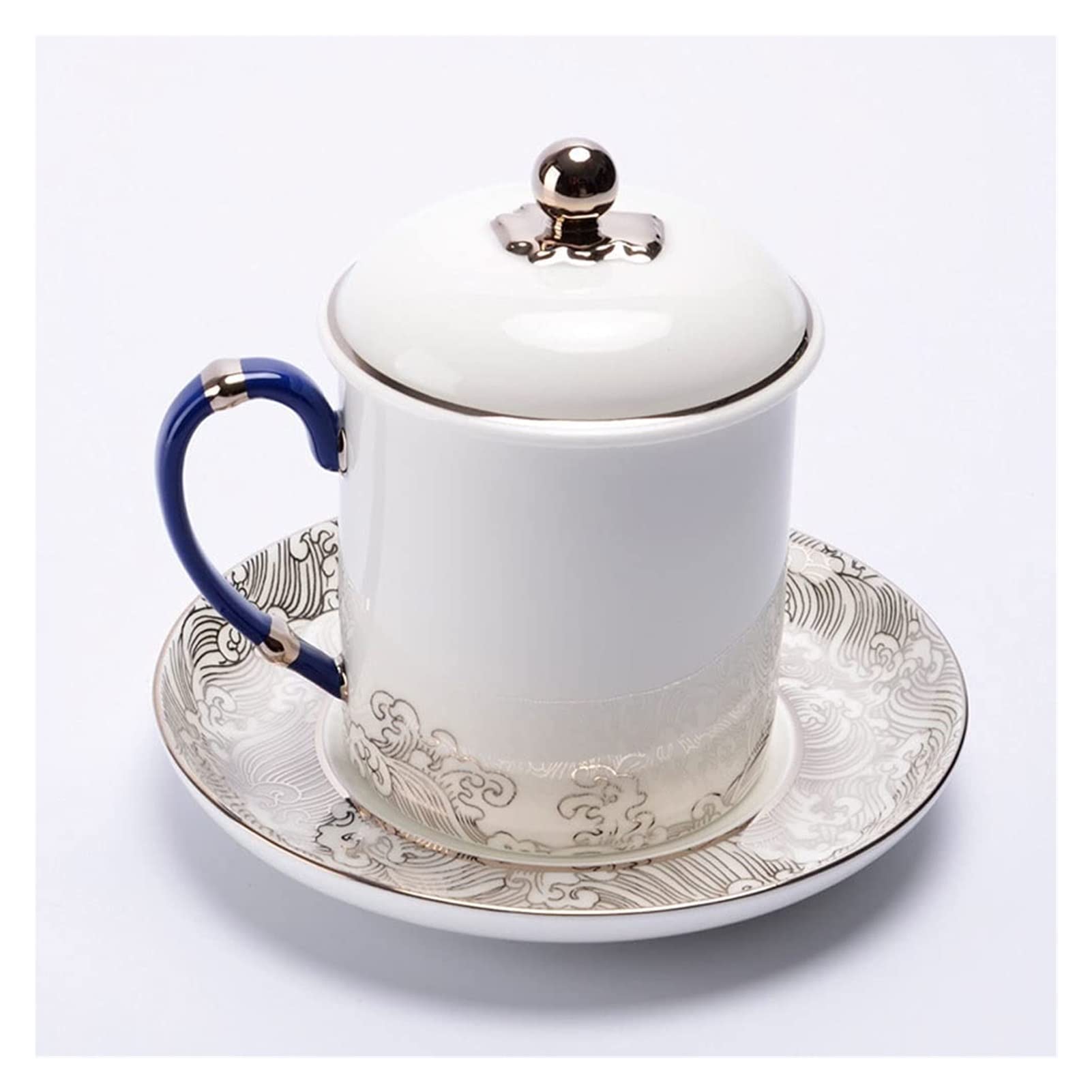 kubek kubek kawy duży kubek herbaty do biura i domu kubek kawy odpowiednie kubki porcelanowe do mikrofalówki biały kubek (kolor: A)