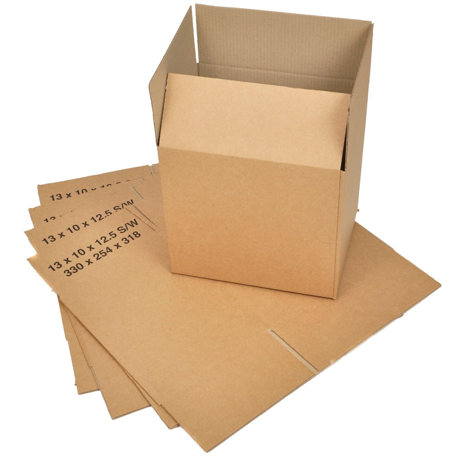 Bag-It Brown 25X Single Wall Cardboard Packing Boxes 13"X10"X12" (330X254x318mm) Medium Parcel Shipping Mailing Postal Gift Cube Postal Shipping Box Mailing Cartons Shipping Boxes