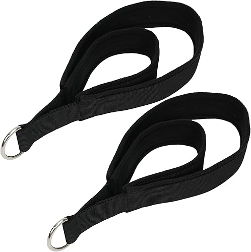 Correas de pilates acolchadas suaves, 1 par de correas de doble bucle, anillo en D para reformer, gimnasio en casa, accesorios de entrenamiento,