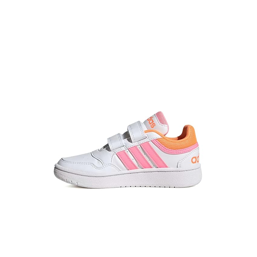 Immagine del prodotto adidas Hoops Lifestyle Basketball Hook-And-Loop, Sneakers, Ftwr White/Beam Pink/Screaming Orange, 33 EU