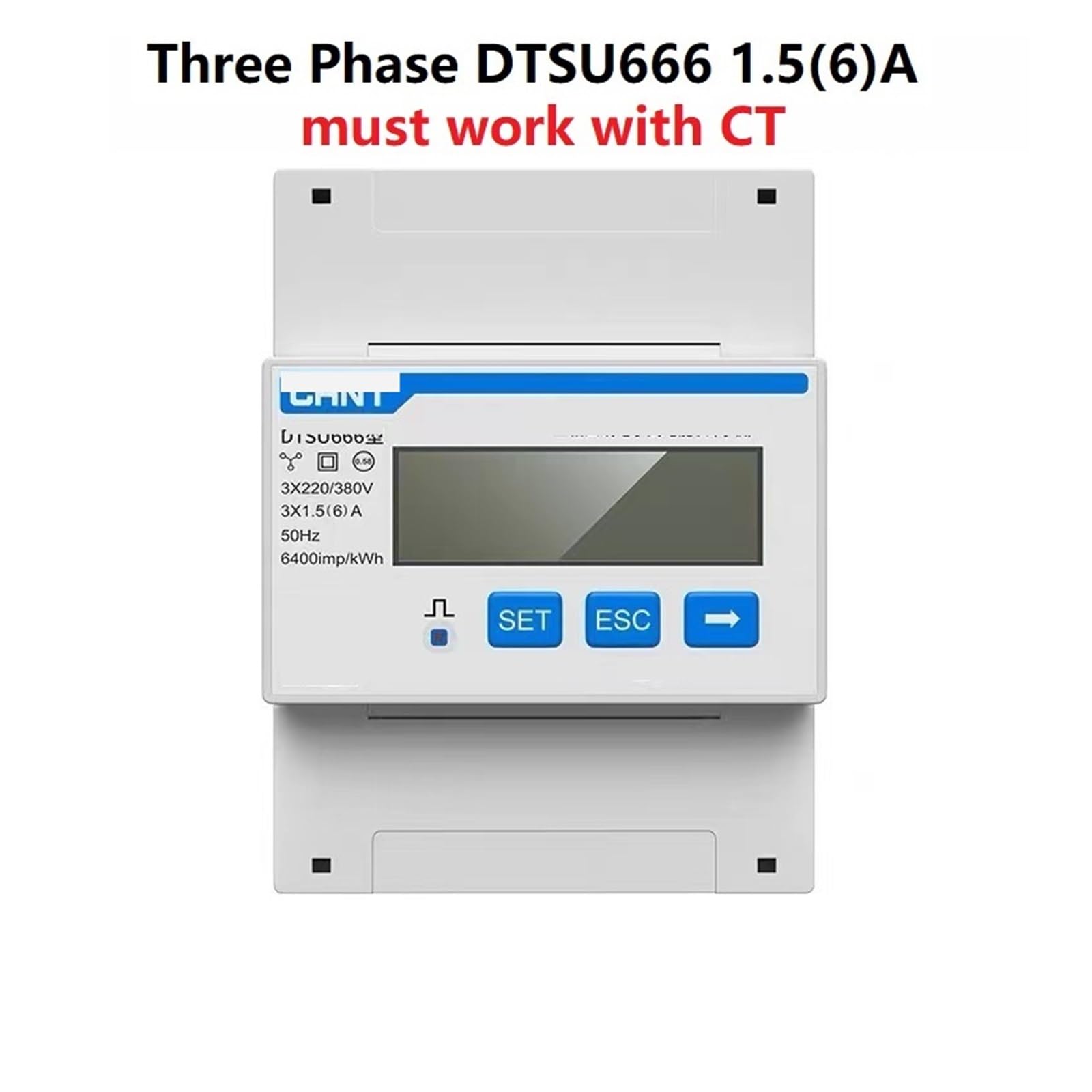 DDSU666 DTSU666 80A jednofazowy RS485 dwukierunkowy elektryczny miernik energii słonecznej watomierz(DTSU666-CT)