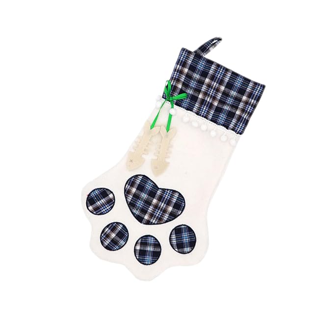 Foto 8 de 8 de Onlynery Calcetín navideño de Pata de Mascota - Calcetín de Navidad Personalizado para Perros y Gatos
