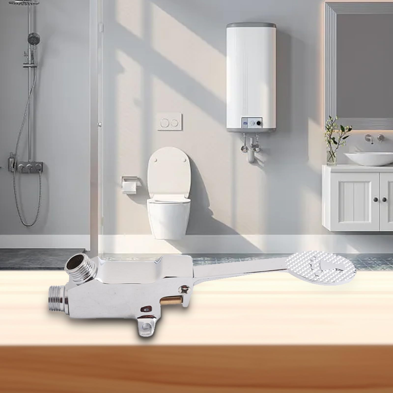 Valve à pied unique, pédale de lavabo à pédale, robinet d'évier de salle de bain, interrupteur de commande à pédale pour hôpitaux, écoles