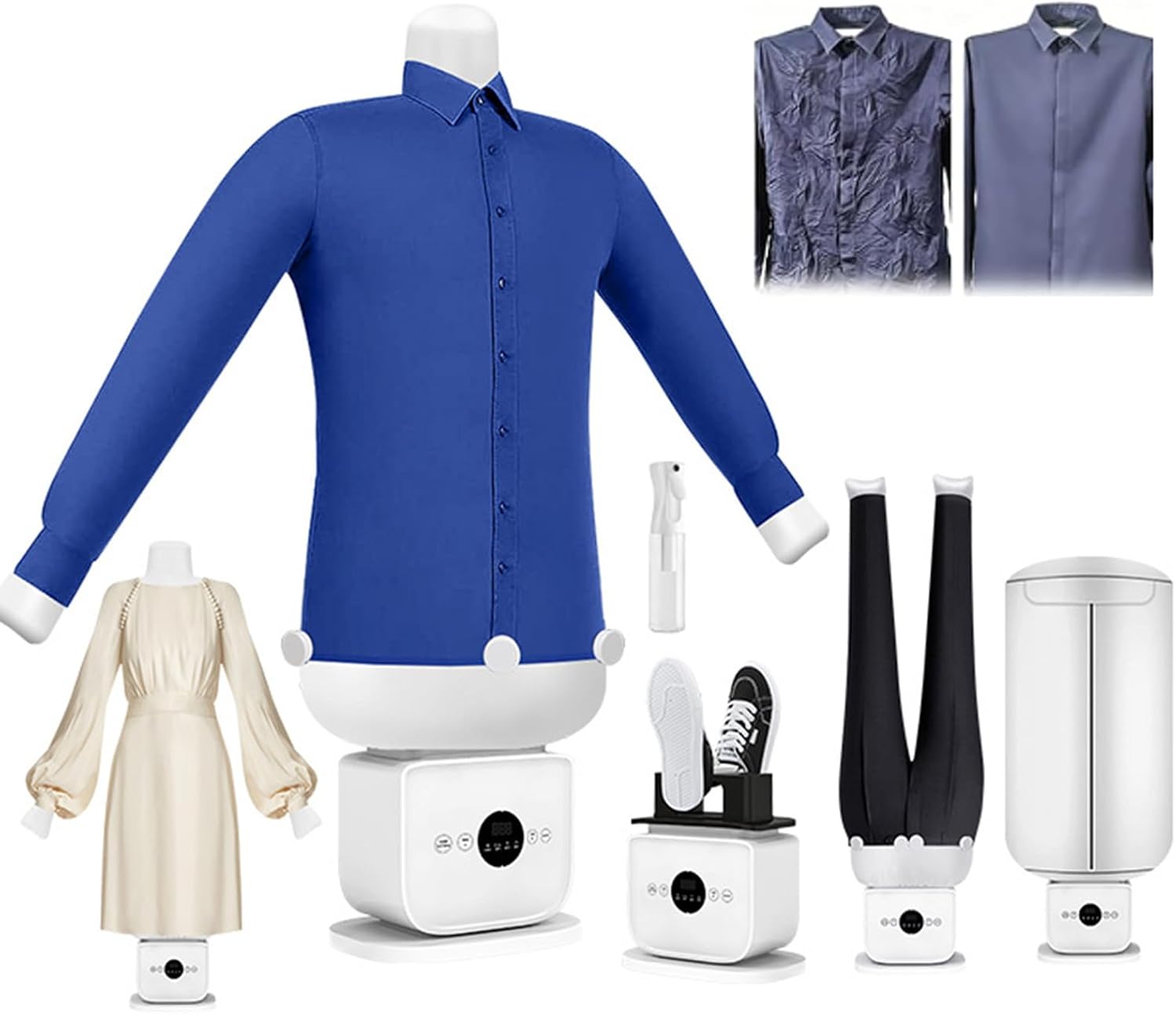 Automatic Ironing Machine, Portable steam iron, 2026 Upgraded Touched Hands-Free Automatic Steam Iron, Quick Ironed Dry for Shirts, Pants, Jackets & Shoes (Top + Pants + Shoes + Cover + Skirt)