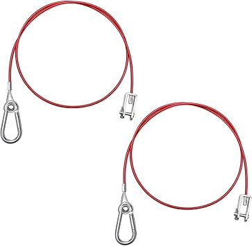 2 PCS Trailer Breakaway Cable, Caravan Breakaway Cable | Red, 1 Metre, for All Common Braked Trailers