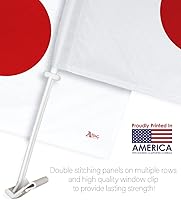 Vista 185 de Bandera de Estados Unidos con poste para coche, bandera para carros, 2 unidades, bandera de América, capó para auto, 4 de julio, decoración
