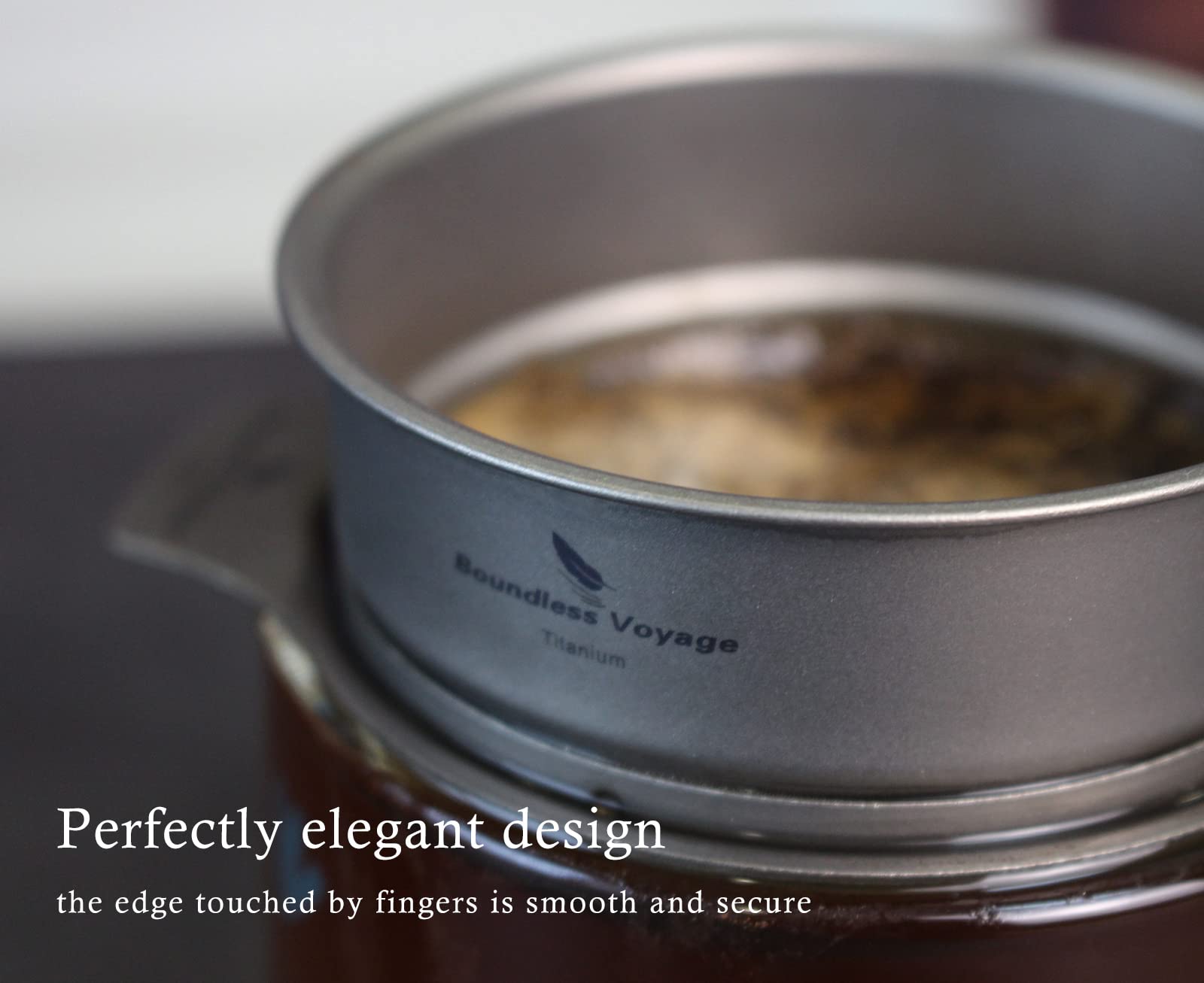 Boundless Voyage Titan Kaffeelöffel 7,6 Zoll (ca. 19 Cm) – Langer Griff, 99,8% Titan, Für Kaffee, Cocktails & Desserts