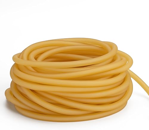 Tubo de goma de látex natural de 32.8 pies/32.8 ft, banda elástica de fusil submarino, catapulta, manguera de tubo de goma quirúrgica para caza al