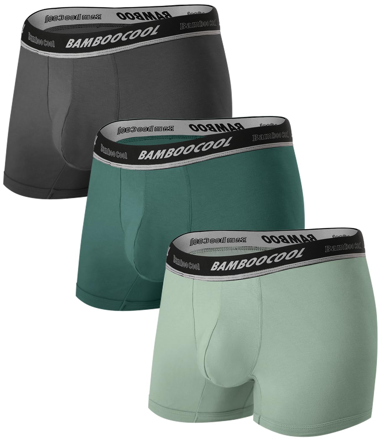 BAMBOO COOL Mens Underwear Trunks for Man Soft Waistband Open-fly Support Briefs(3 or 4 pack)
